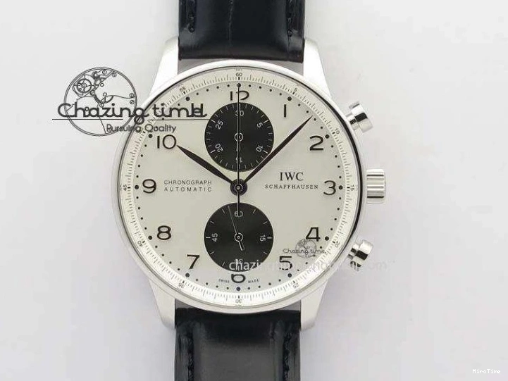 MIROTIME 0408 Portuguese Real PR Real Annual Calendar IW5035 YLF 1:1 Best Edition Black Dial On Leather Strap A Soft 7240